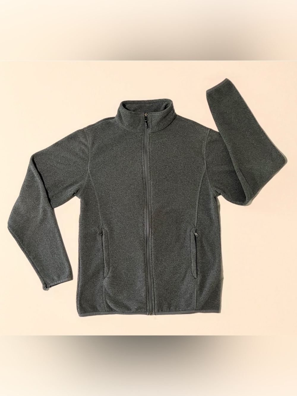🐻‍❄️ Amazon Essentials Charcoal Gray Full-Zip Polar Fleece Jacket | Men’s Sz XS